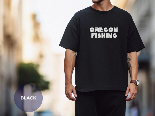 オレゴン釣りTシャツ、釣りをテーマにしたシャツ、釣り好きのお父さん向けTシャツ、アウトドアシャツ、オレゴン愛好家向けシャツ、彼氏へのギフト