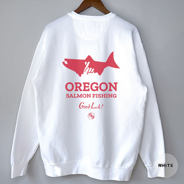 フィッシングシャツ 魚のグラフィックシャツ サーモンフィッシングフリース アウトドア ヴィンテージウォッシュスウェットシャツ 釣り好きのお父さん、友人、釣り人、漁師へのギフト