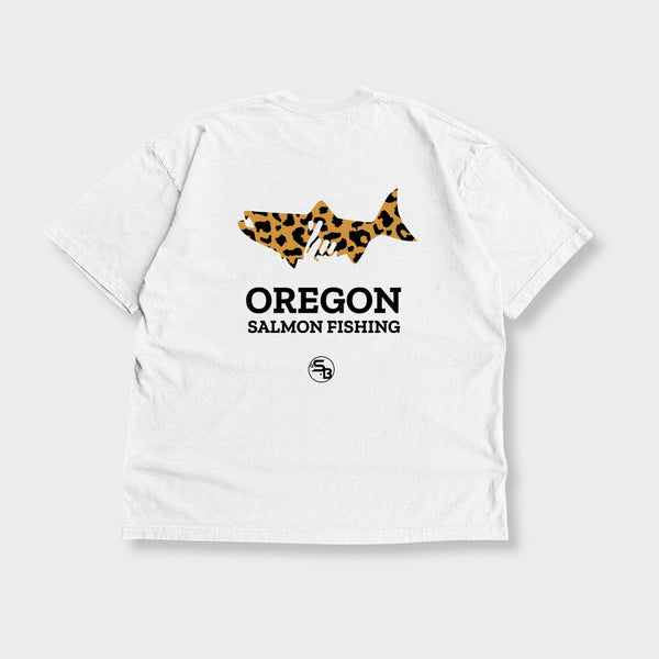 日本の釣りクラブシャツ ストリートウェア Tシャツ シャツ オーバーサイズ Tシャツ 漁師への贈り物 釣りのお父さん サーモン釣り オレゴン 幸運を祈る